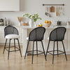Giallo II Bar Stool in Cream Ribol Leather, Counter Height