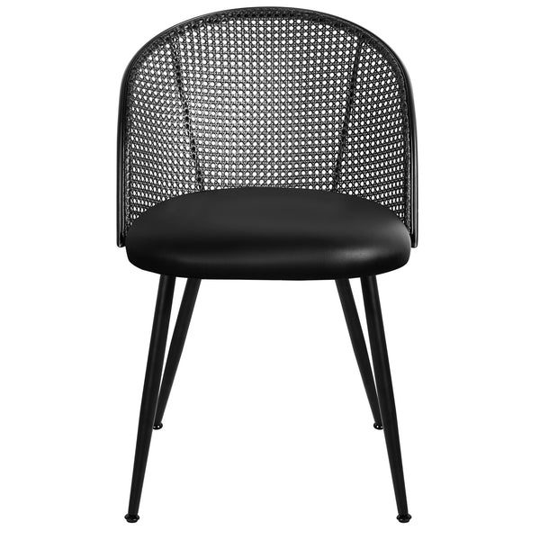 Giallo II Dining Chair in Black Ribol Leather