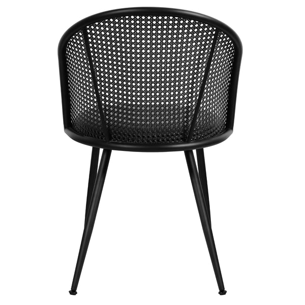 Giallo II Dining Chair in Black Ribol Leather