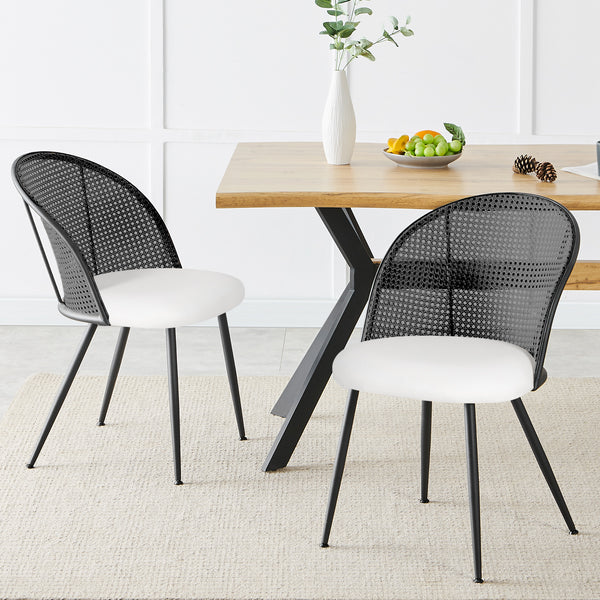 Giallo II Dining Chair in Cream Ribol Leather