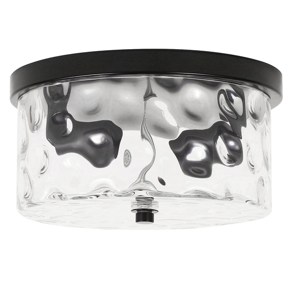 Goron flush mount light, Black/Large