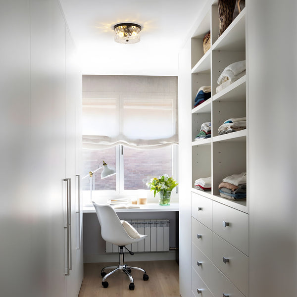 Goron flush mount light, Black/Small