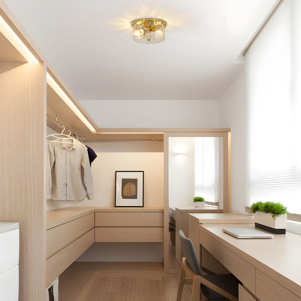 Goron flush mount light, Gold/Small