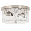 Goron flush mount light, Nickel/Large