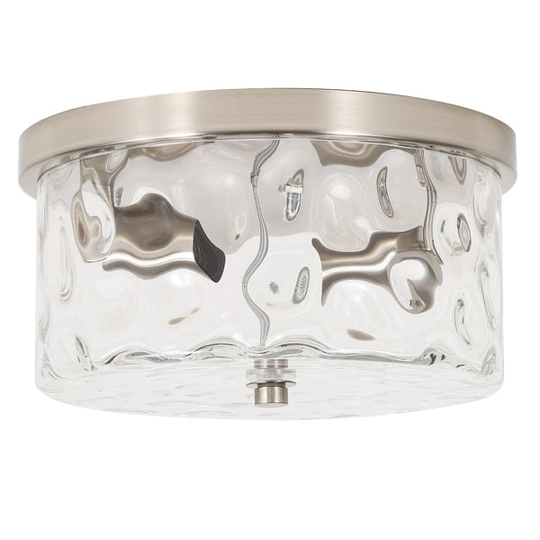 Goron flush mount light, Nickel/Large