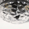 Grenache flush mount light, Black/Small