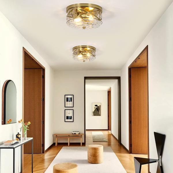 Grenache flush mount light, Gold/Large