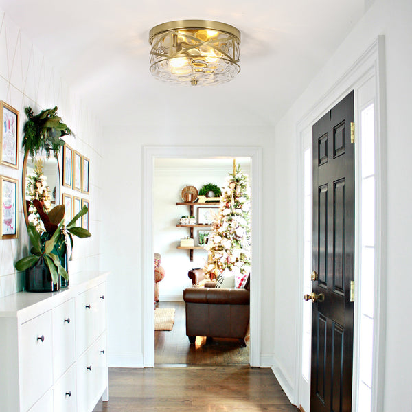 Grenache flush mount light, Gold/Large