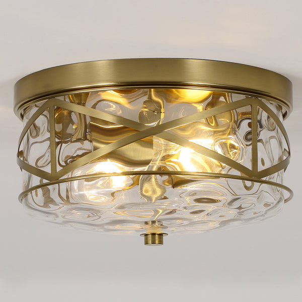 Grenache flush mount light, Gold/Large