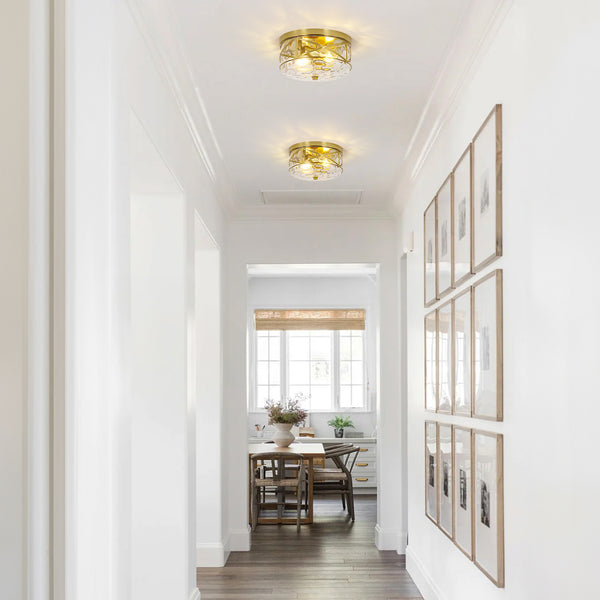 Grenache flush mount light, Nickel/Small