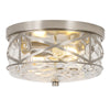 Grenache flush mount light, Nickel/Large
