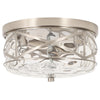 Grenache flush mount light, Nickel/Large