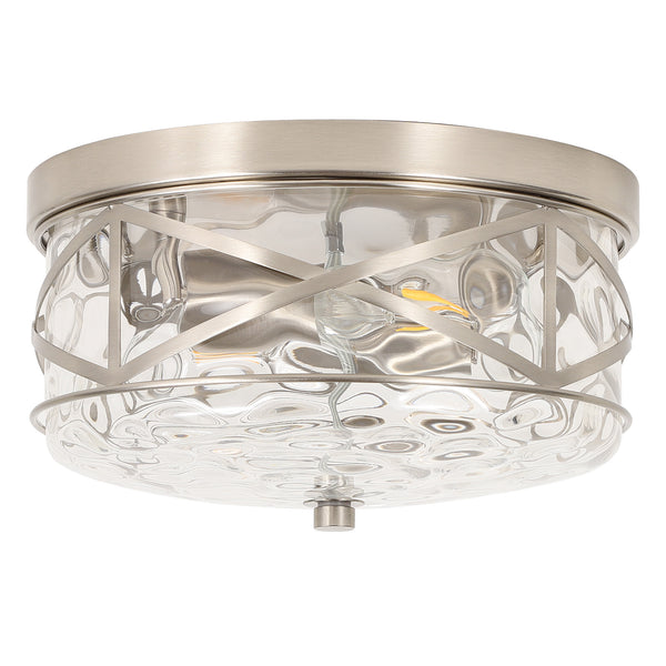 Grenache flush mount light, Nickel/Small