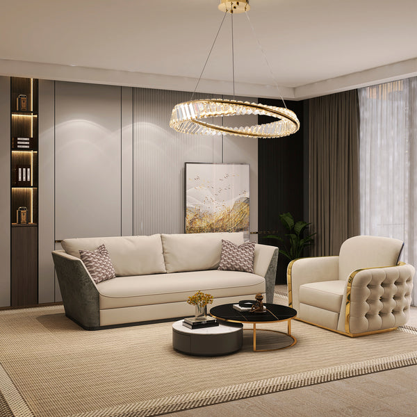 Irac chandelier light, Gold