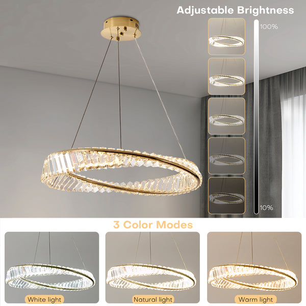 Irac chandelier light, Gold