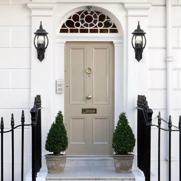 Isabella outdoor wall light, Black/Large