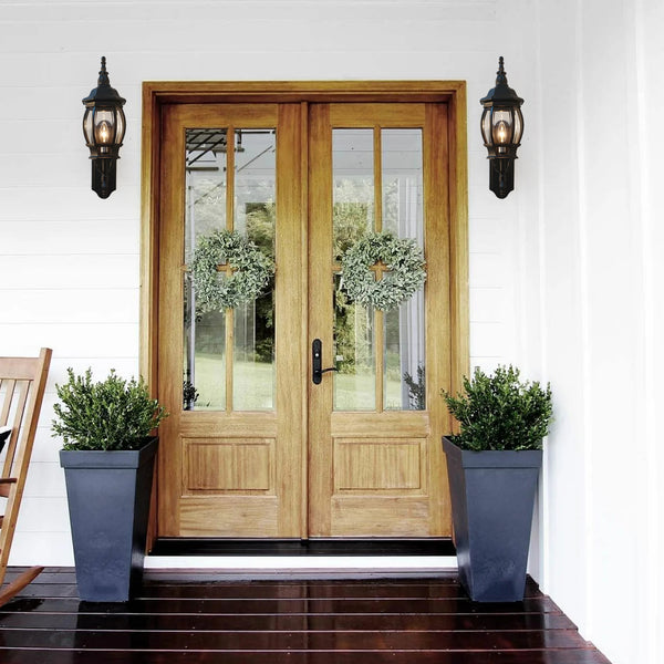 Isabella outdoor wall light, Black/Small