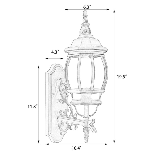 Isabella outdoor wall light small dimensions