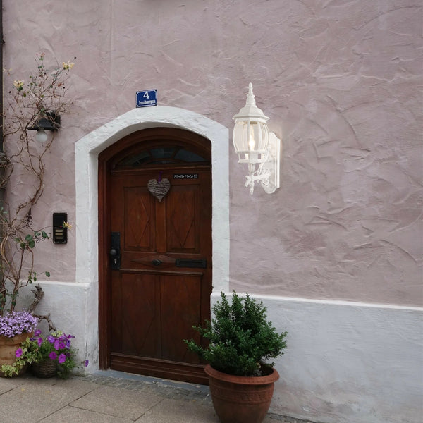 Isabella outdoor wall light, White/Small