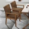 Jura dining chair, Brown Suede Fabric