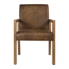 Jura dining chair, Brown Suede Fabric