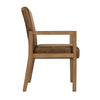 Jura dining chair, Brown Suede Fabric
