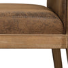 Jura dining chair, Brown Suede Fabric