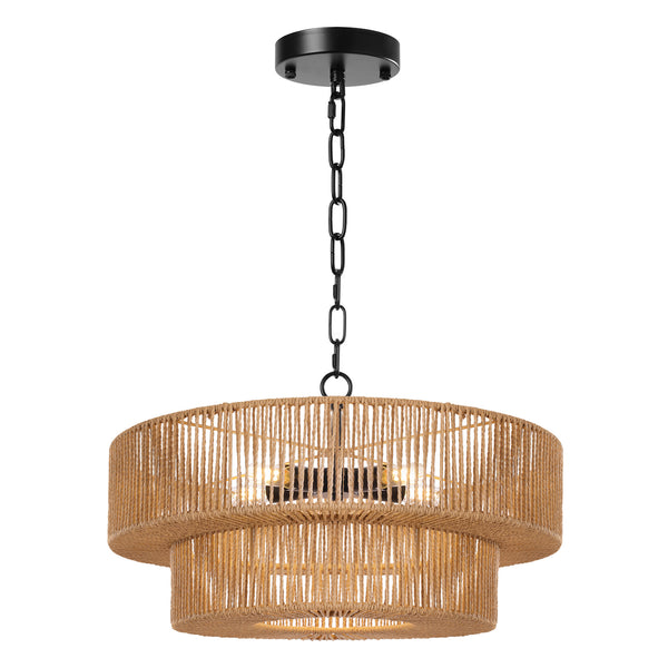 Kalina chandelier light, Wood