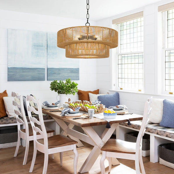 Kalina chandelier light, Wood
