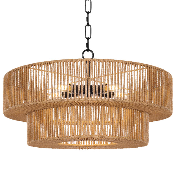 Kalina chandelier light, Wood