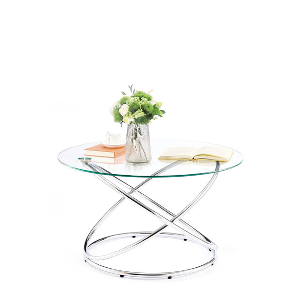 Kangto Coffee Table in Chrome Finish