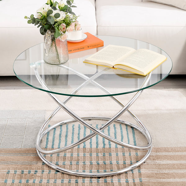 Kangto Coffee Table in Chrome Finish