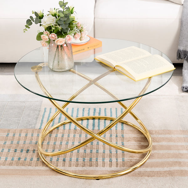 Kangto Coffee Table in Gold Finish
