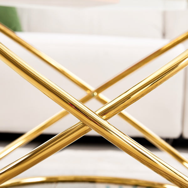 Kangto Coffee Table in Gold Finish