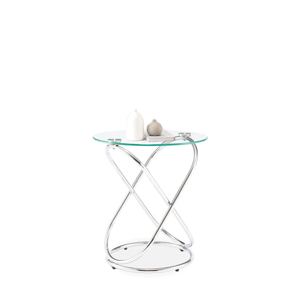 Kangto Side Table in Chrome Finish