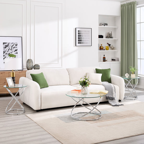 Kangto Side Table in Chrome Finish