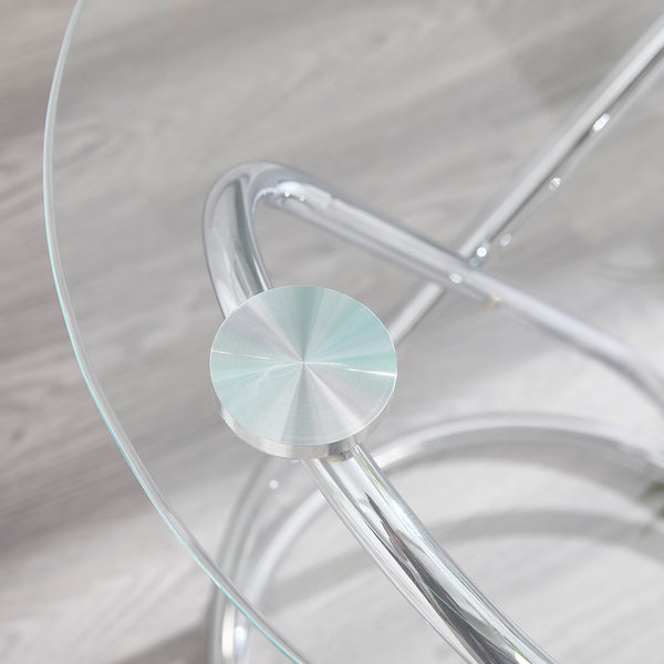 Kangto Side Table in Chrome Finish