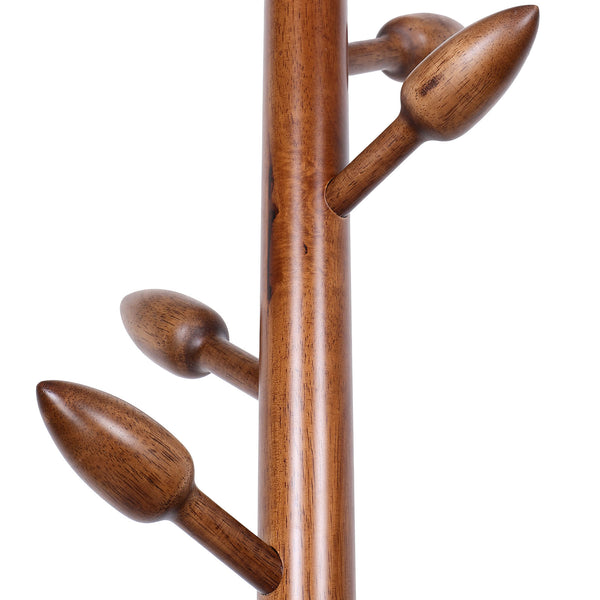 Kellas Coat Rack in Brown Rubberwood