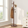 Kellas II Coat Rack in Brown Rubberwood