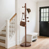Kellas II Coat Rack in Brown Rubberwood