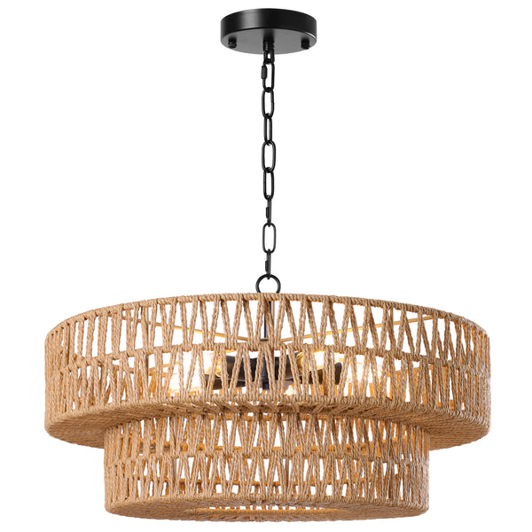Kerner chandelier light, Wood