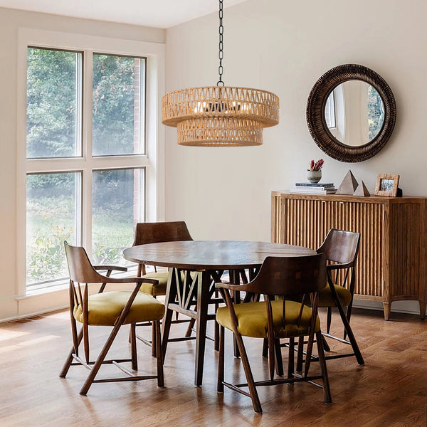 Kerner chandelier light, Wood