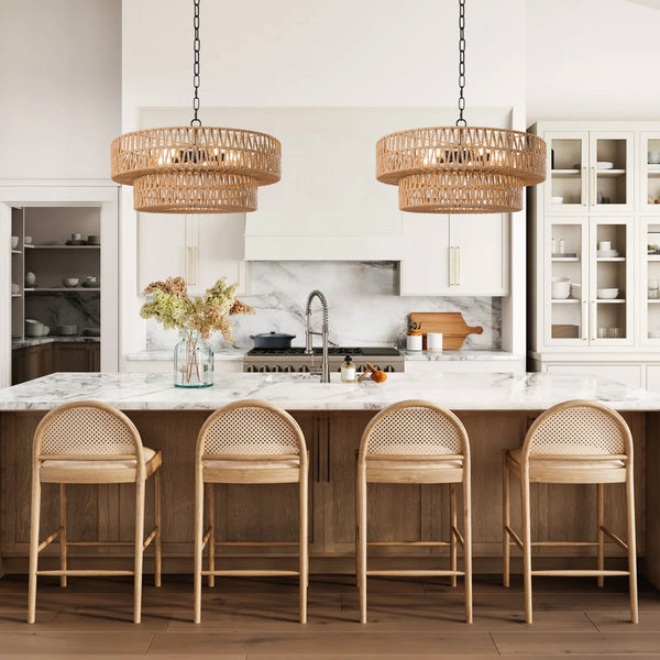 Kerner chandelier light, Wood