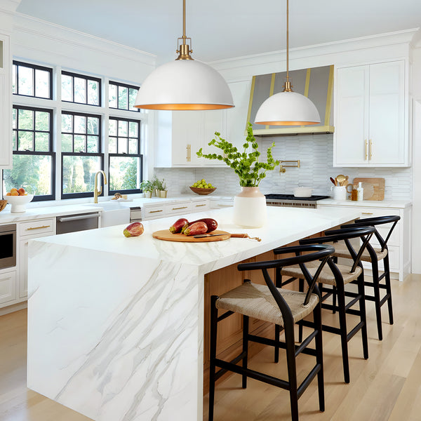 Kernling chandelier light, White