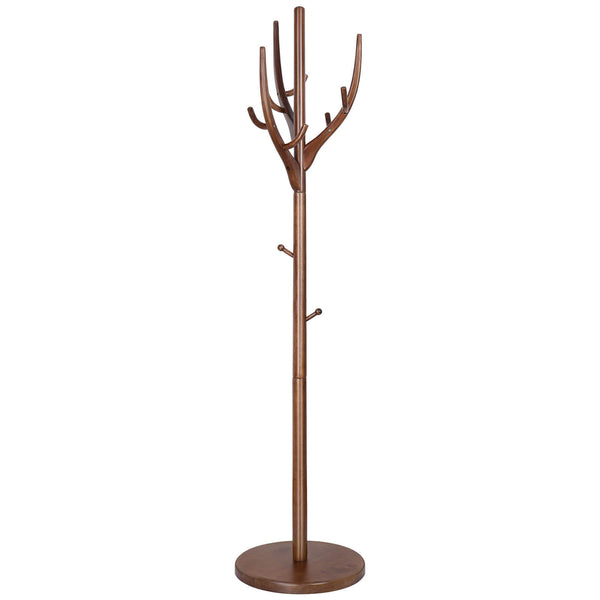 Kharta Coat Rack in Brown Rubberwood