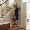Ktwo Coat Rack in Brown Finish with Inward Hooks