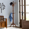 Ktwo Coat Rack in Brown Finish with Inward Hooks