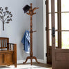 Ktwo Coat Rack in Brown Finish with Outward Hooks