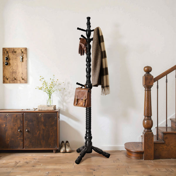 Ktwo II Coat Rack in Black Finish
