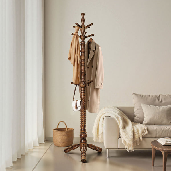 Ktwo II Coat Rack in Brown Finish